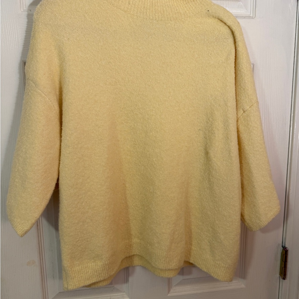 Abercrombie & Fitch Soft Yellow Turtleneck Sweater